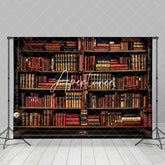 Aperturee - Aperturee Medieval Retro Anicent Brown Bookcase Photo Backdrop